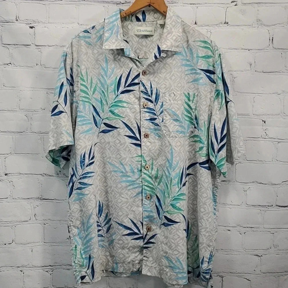 Caribbean Other - Caribbean Mens Sz L Washable Hawaiian Button Down Shirt